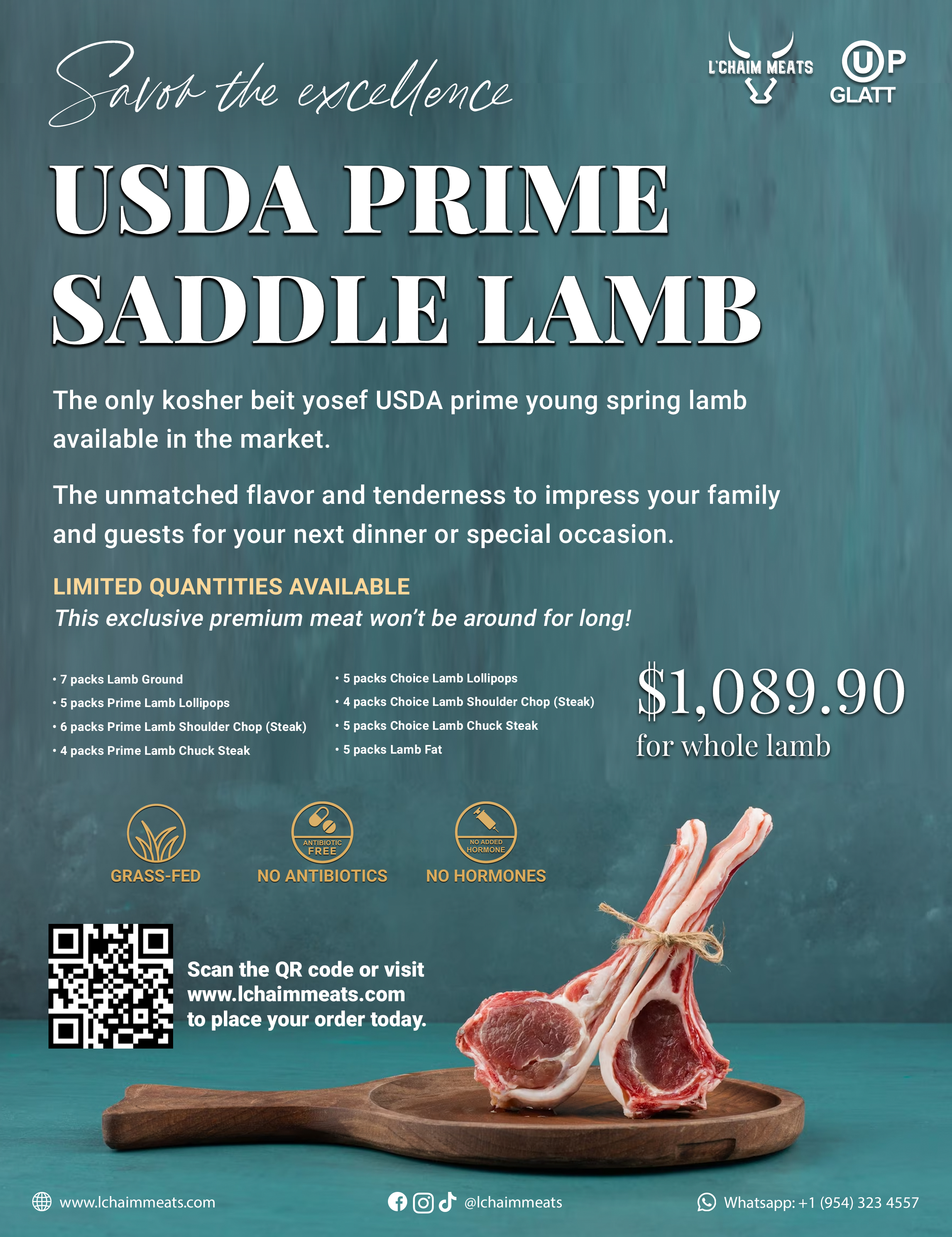 Kosher Lamb Fat Lamb Fat, ~ 1 lb. Packs, $6.49/lb. Kosher for Passover  Detail Page