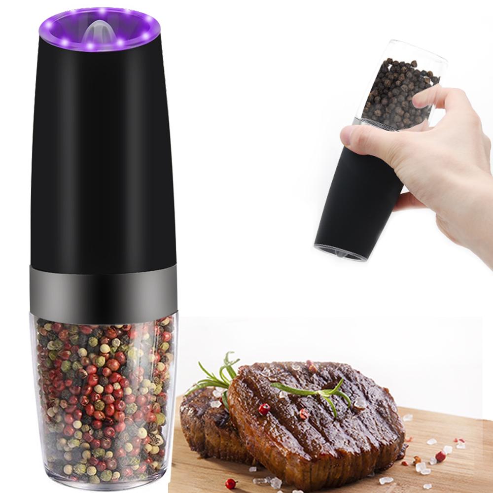 L'Chaim Meats Electric Salt or Pepper Grinder Stainless Steel Shakers Mill  Battery