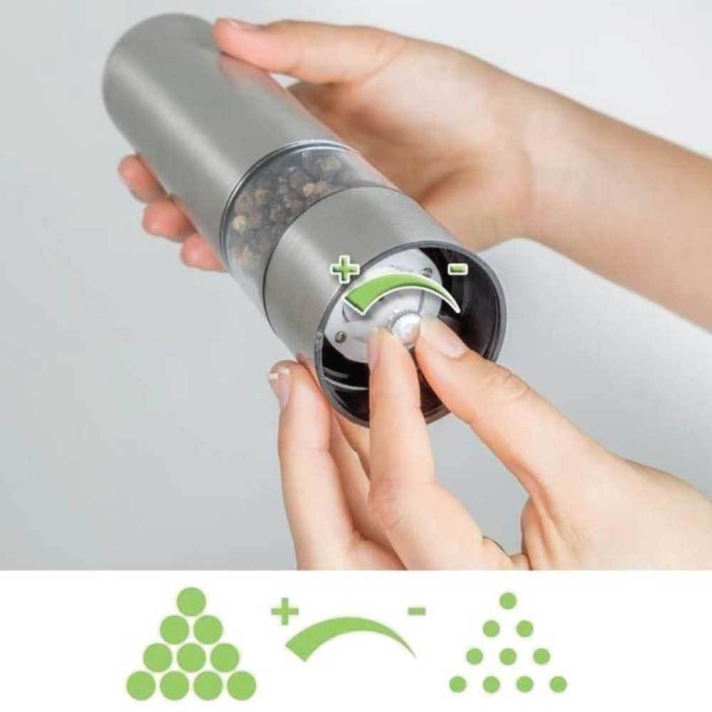 Electric Salt or Pepper Grinder Stainless Steel Shakers Mill Battery