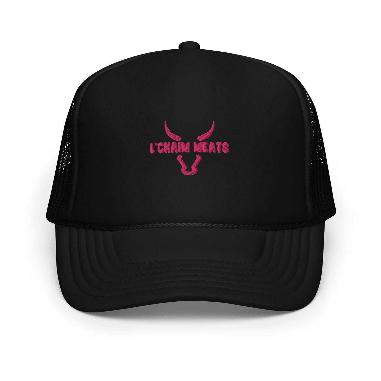 L'Chaim Meats Hat Pink Logo