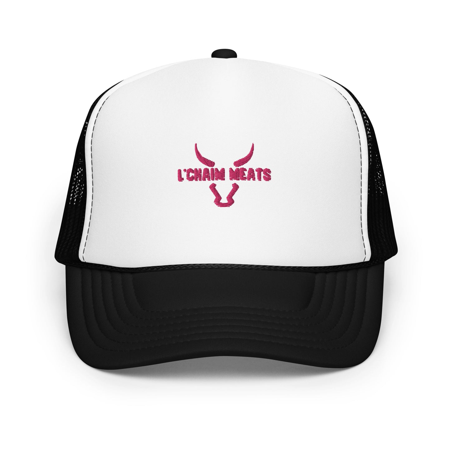 L'Chaim Meats Hat Pink Logo