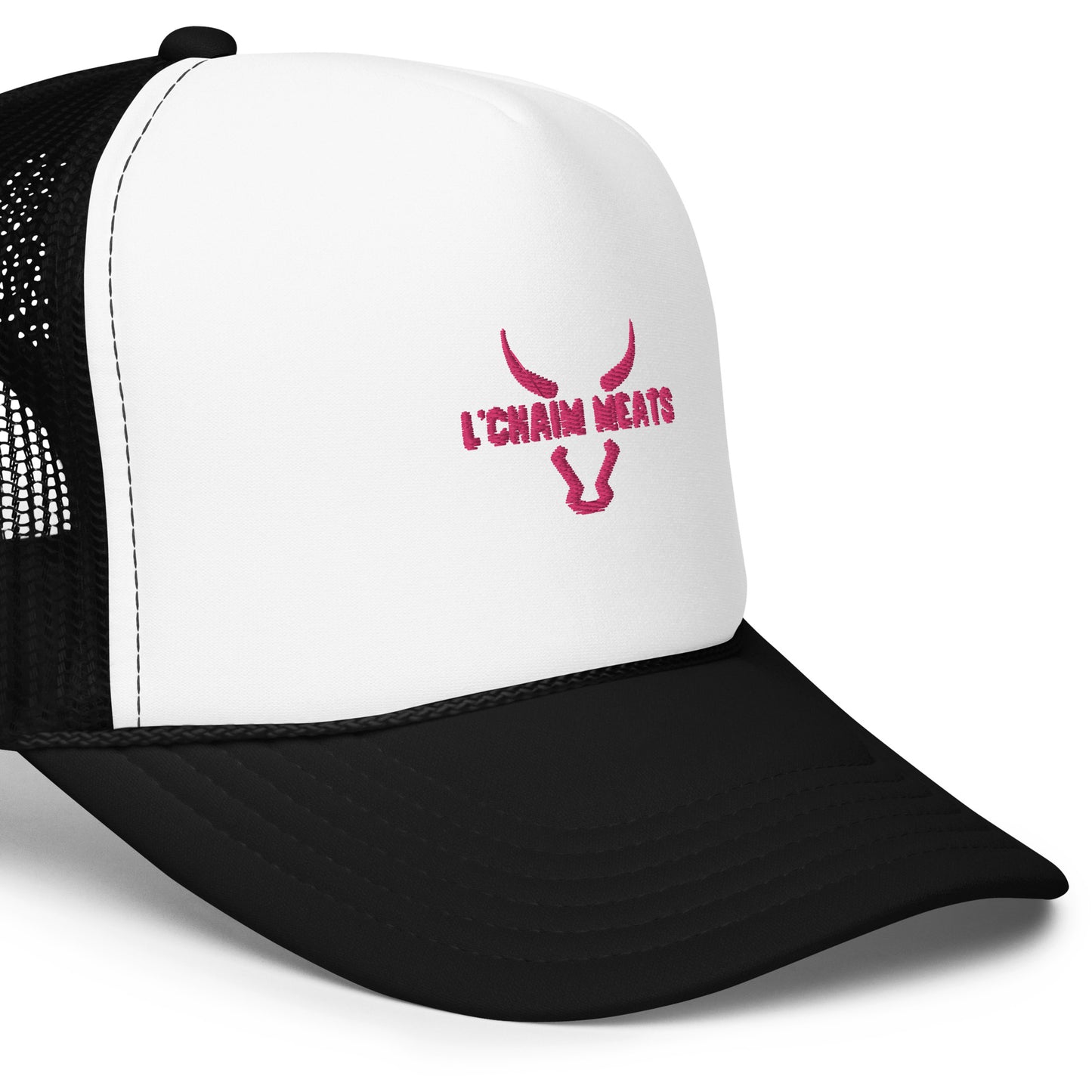 L'Chaim Meats Hat Pink Logo