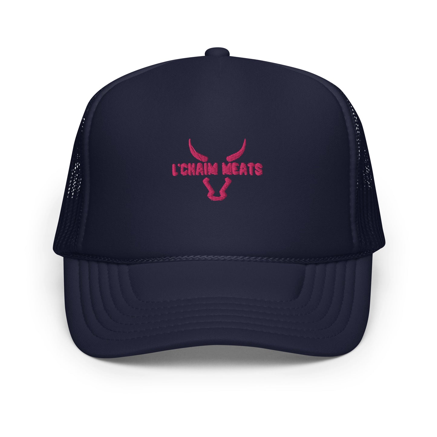L'Chaim Meats Hat Pink Logo
