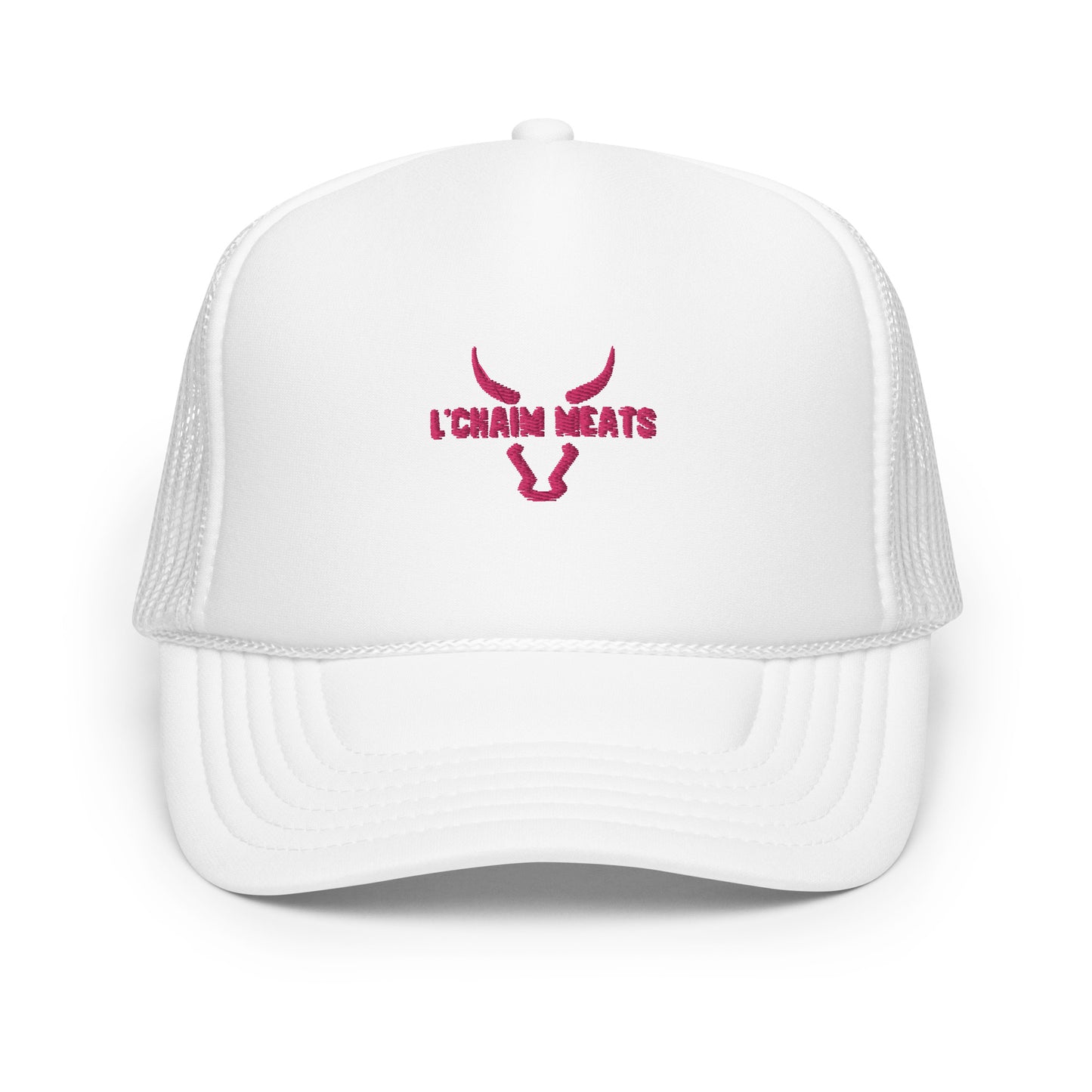 L'Chaim Meats Hat Pink Logo