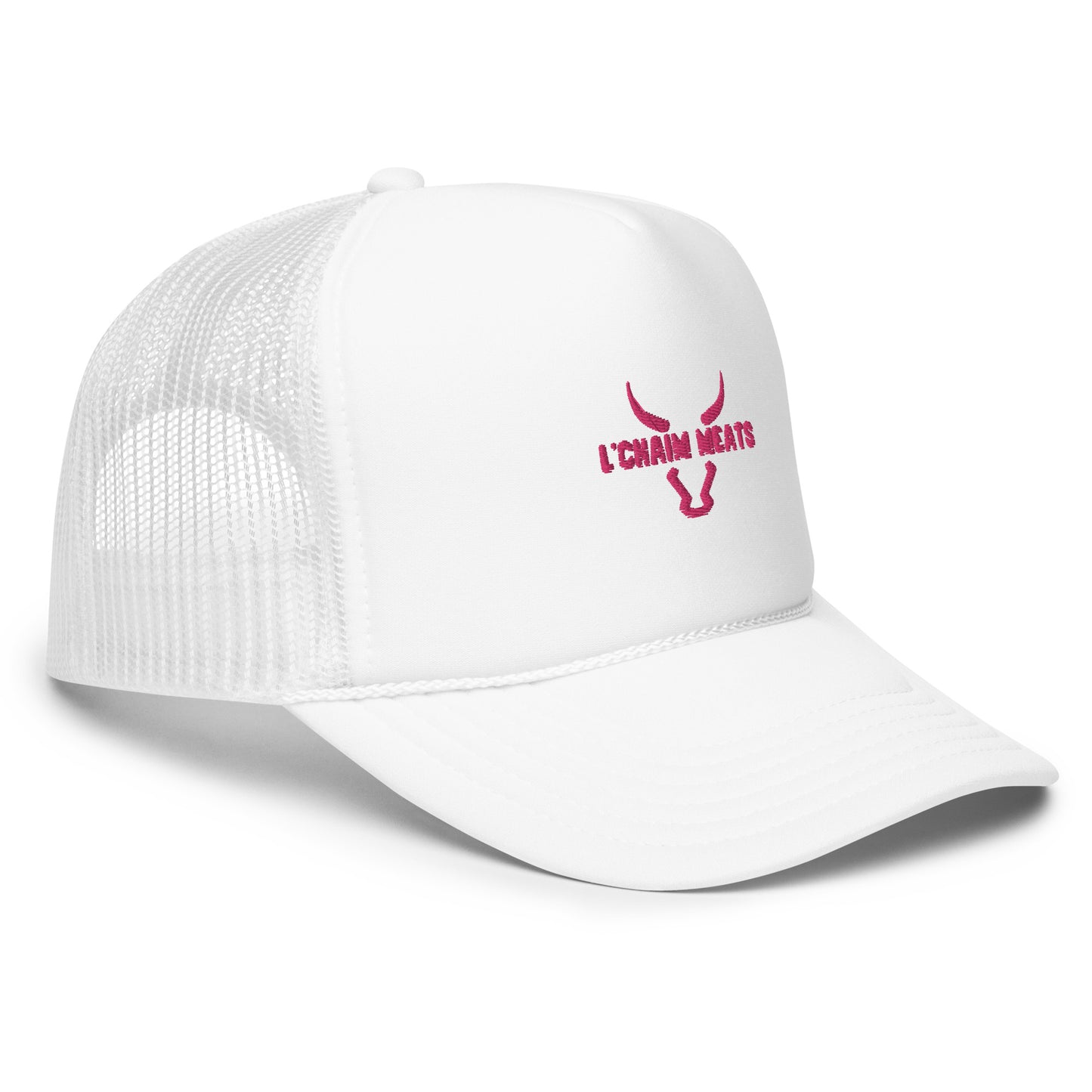 L'Chaim Meats Hat Pink Logo