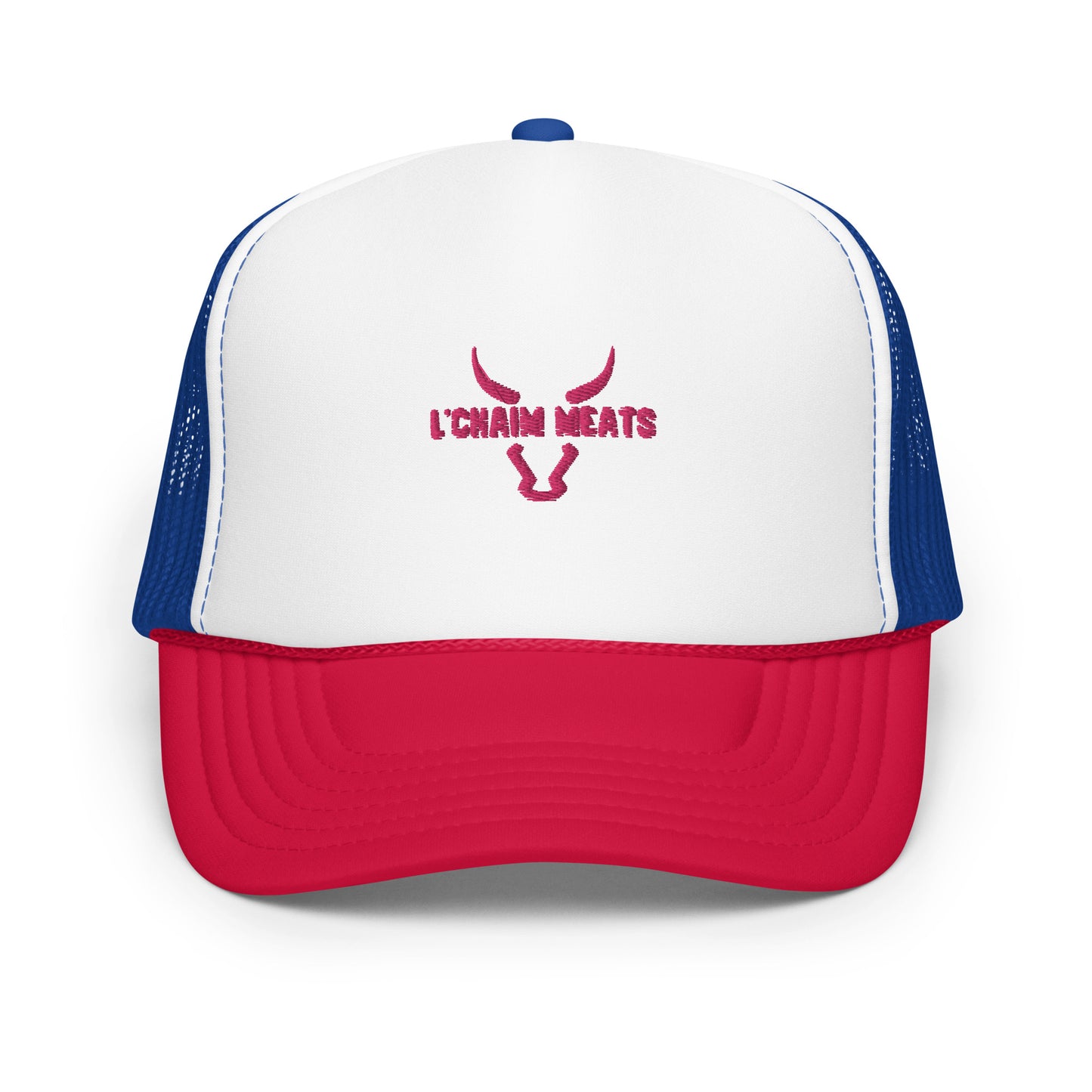 L'Chaim Meats Hat Pink Logo