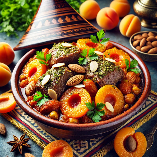 Exotic Flavors: Kosher Lamb Tagine with Apricots and Almonds