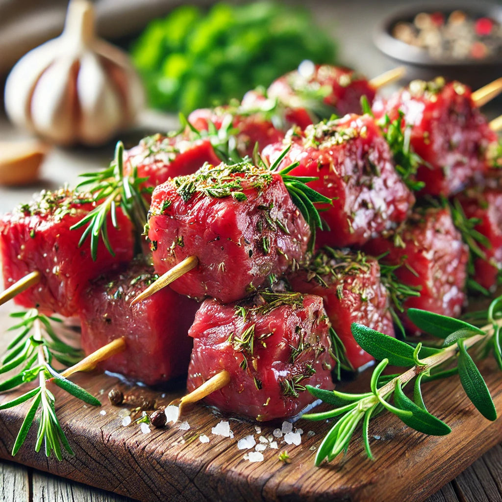 Perfecto para el Verano: Brochetas de Res a la Parrilla con Marinada de Hierbas