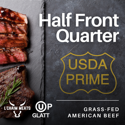 Wholesale Grass Fed Beef -USDA PRIME - HALF Front Quarter Beef Animal