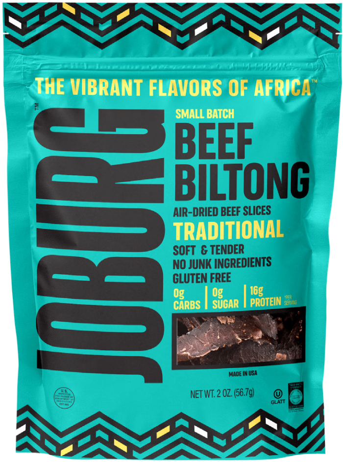 Glatt Kosher Beef Biltong | L'Chaim Meats South African Spicy Peri Peri Biltong