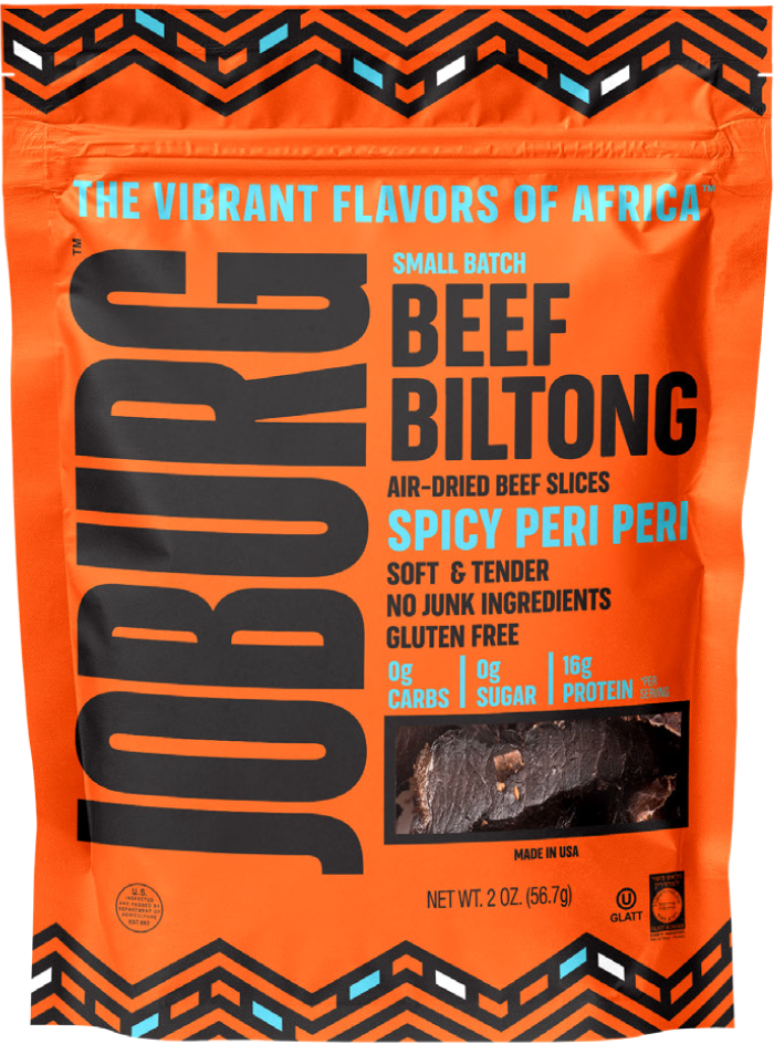 Spicy Peri Peri Beef Biltong Steak Slices - 12 Pack