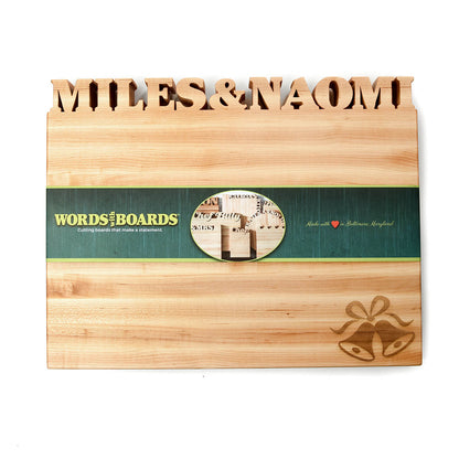 Personalized Cutting Board ~ Wedding Bells