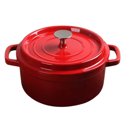 L'Chaim Meats Cast Iron Enamel 24cm Porcelain Stew Pot Casserole Stew Cooking Pot