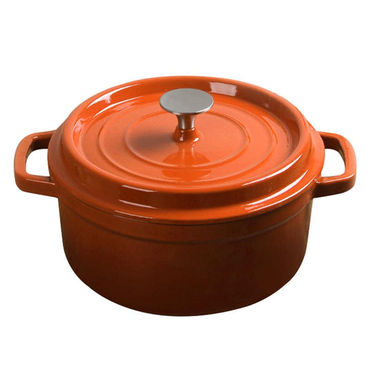 L'Chaim Meats Cast Iron 26cm Enamel Porcelain Stew Pot Casserole Stew Cooking Pot