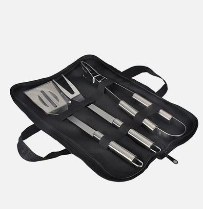 Stainless Steel BBQ Grill Utensils Set With Cover