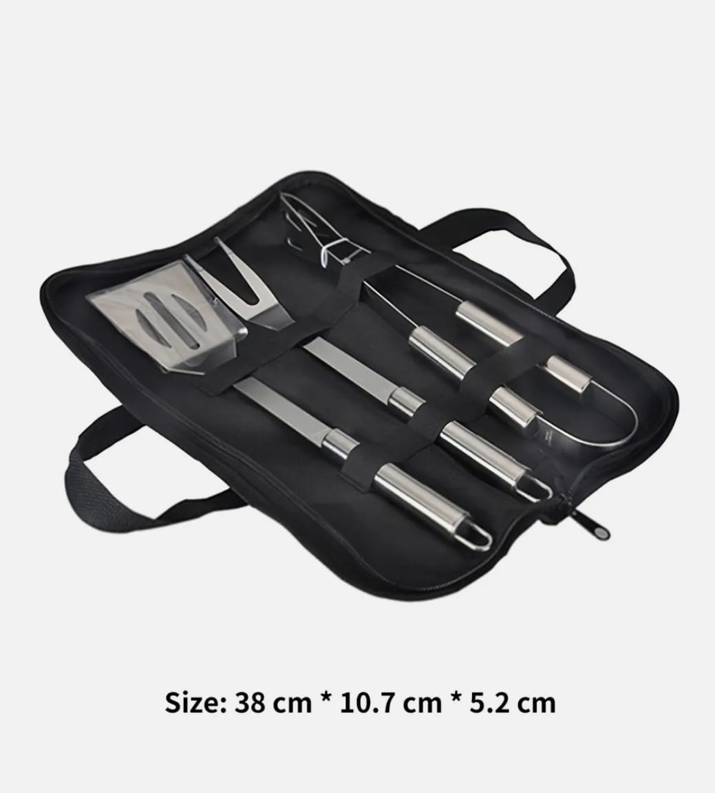 Stainless Steel BBQ Grill Utensils Set Product Size
