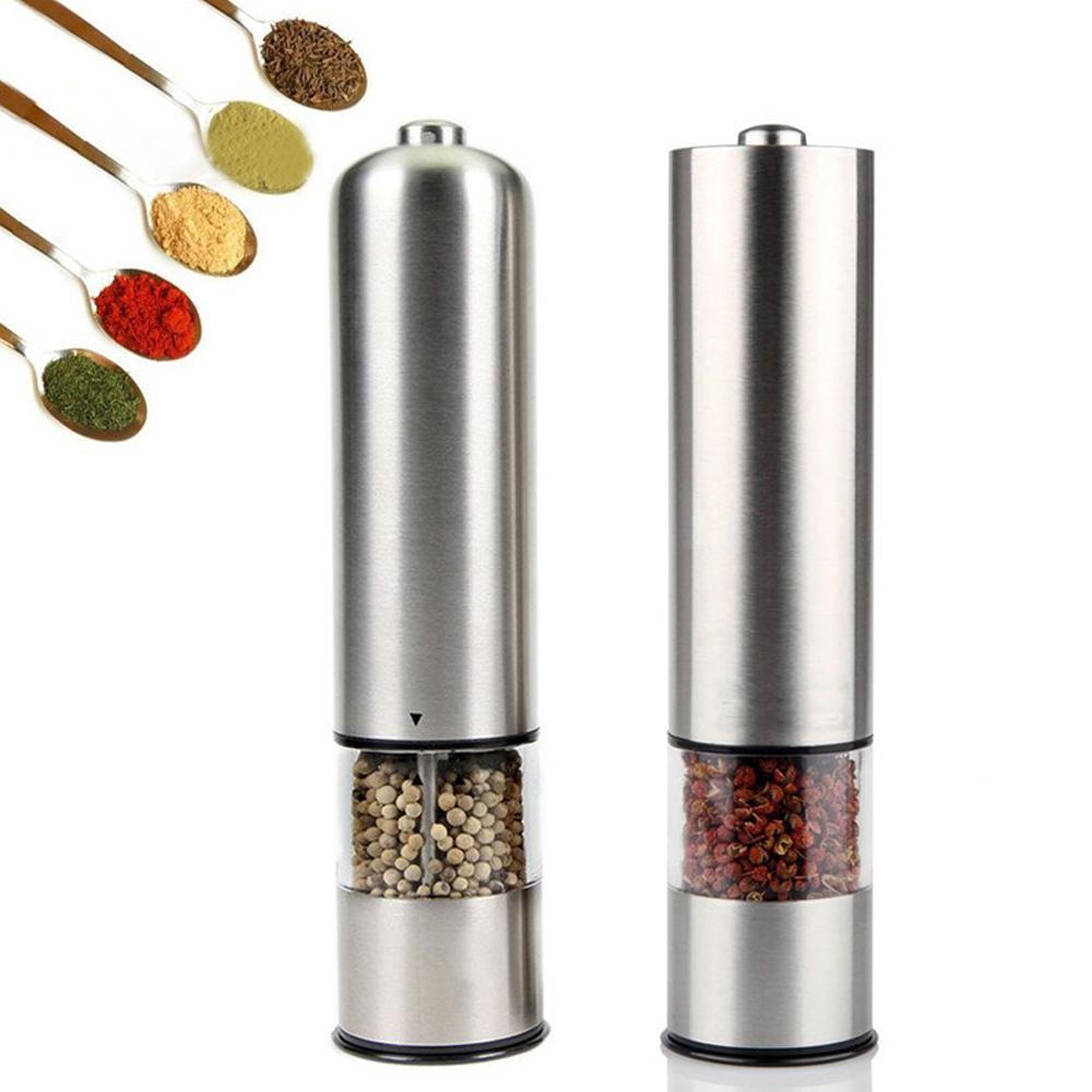 Pepper Mill Stainless Steel Automatic Salt Pepper Grinder