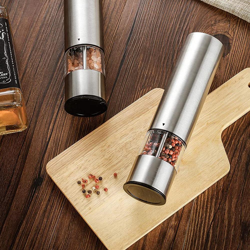 Pepper Mill Stainless Steel Automatic Salt Pepper Grinder