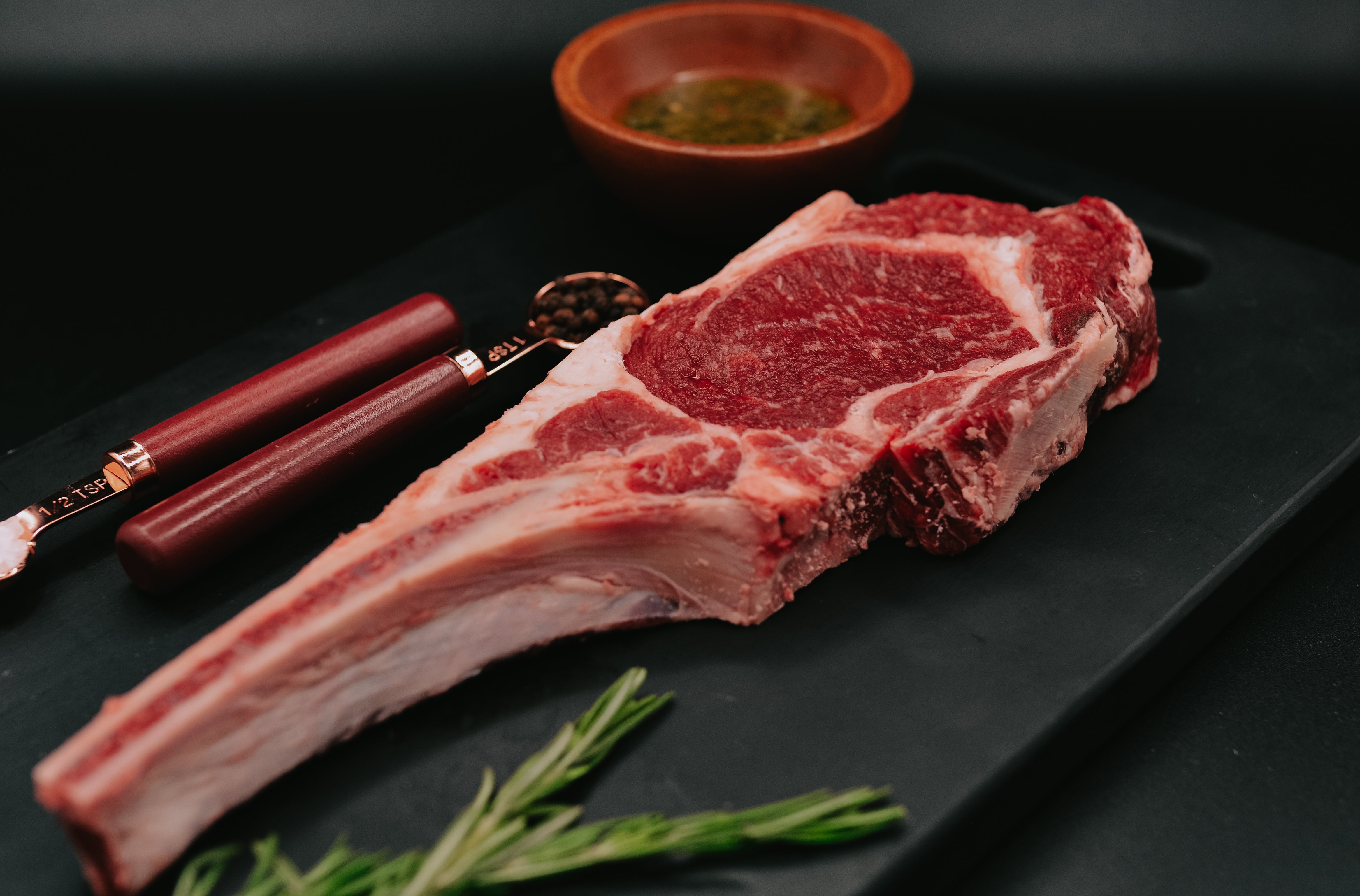 Kosher Bison Ribeye Bone-In Steak For Sale | L'Chaim Meats | Buy Kosher ...