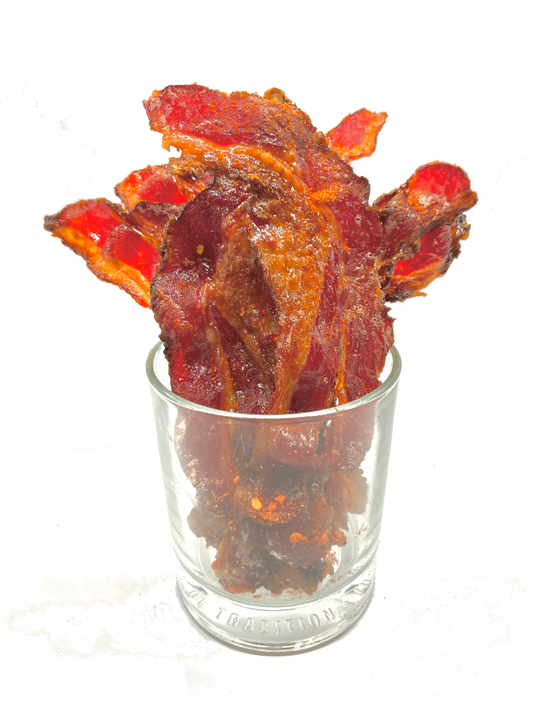 Candied Sriracha Beef "Bacon"