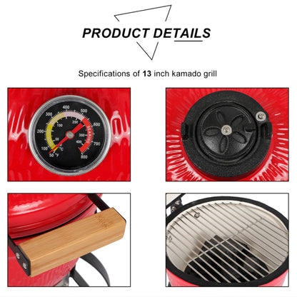 Round Ceramic Charcoal Grill Product Detail