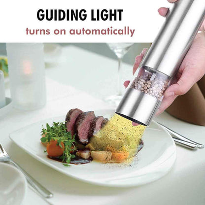 Electric Salt or Pepper Grinder Stainless Steel Shakers Mill Battery