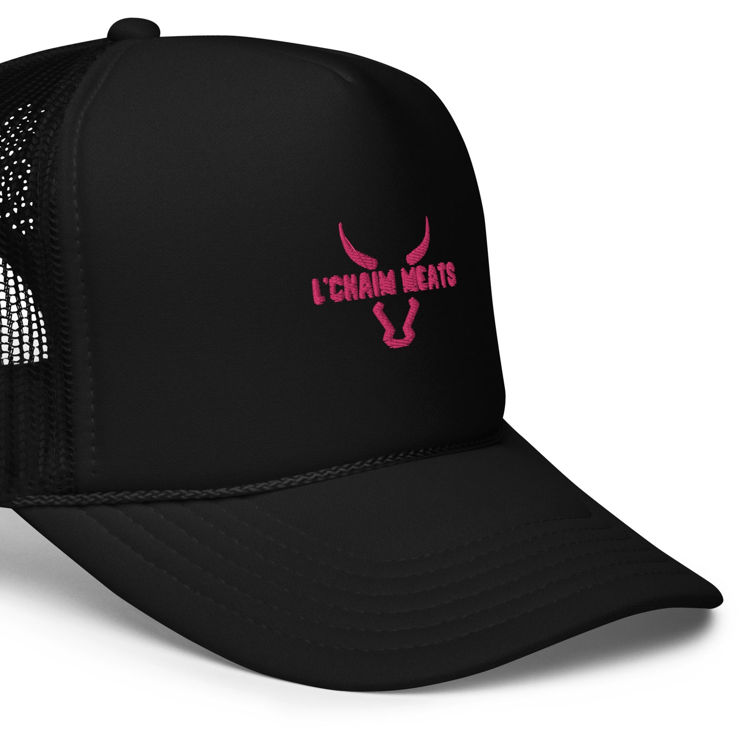 L'Chaim Meats Hat Pink Logo